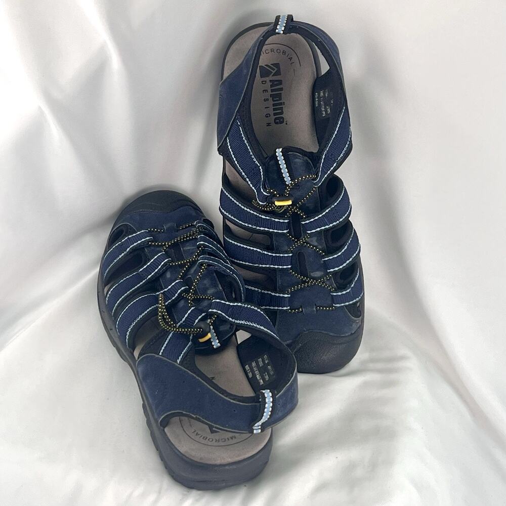 Alpine Design Mens Sport Sandals Closed Toe Hiking Water Shoes Navy Size 10